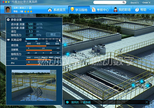 膜生物反應(yīng)器MBR的運行與控制三維仿真教學